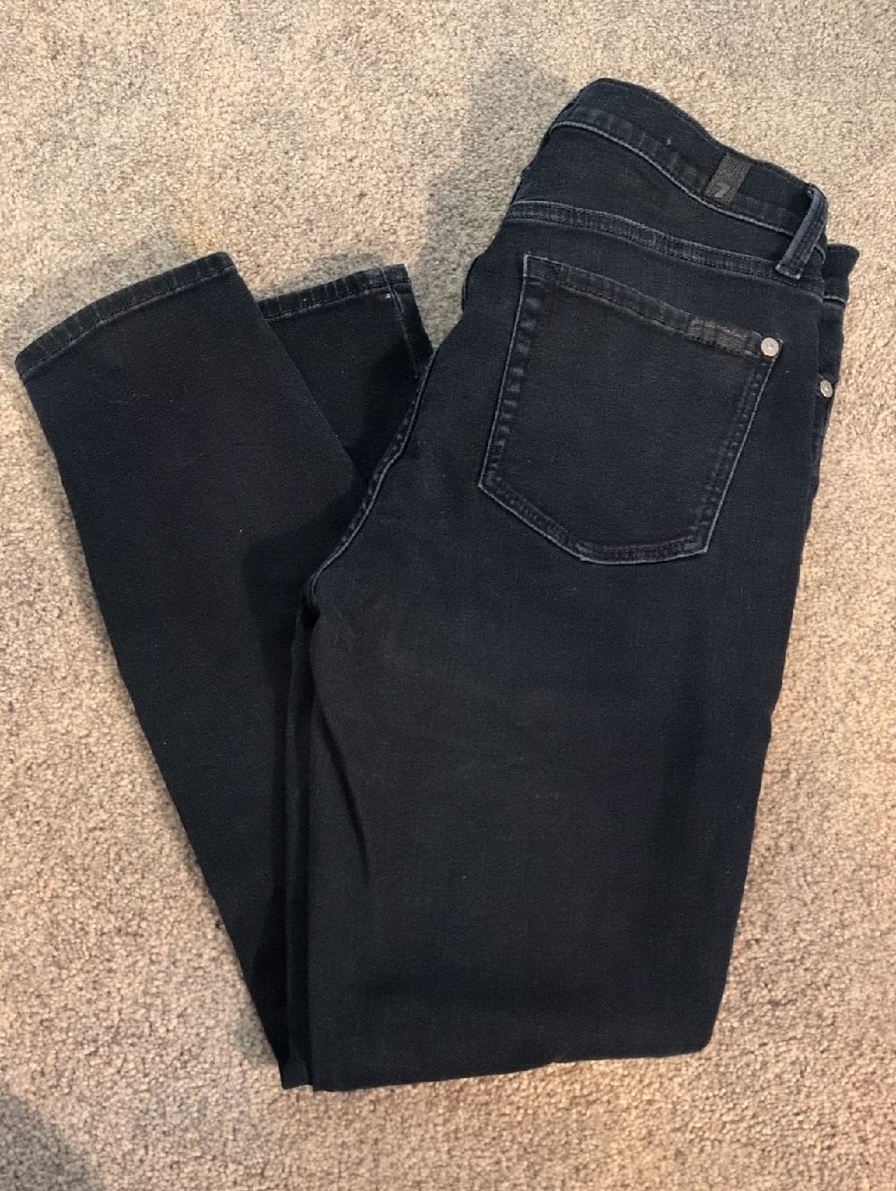7 For All Mankind Dark Wash Skinny Jeans